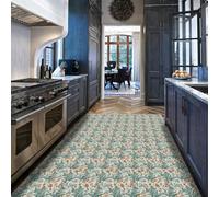 Via Vela Tapis 160x230cm à thème botanique Bohèmes Petits carpette pour Salon Chambre Cuisine fougère Feuilles de Motifs Baies Florales Descente lit antidérapante Lavable l entrée Table Basse