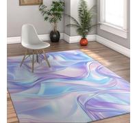 Via Vela Tapis 160x230cm de Salon Abstract Fluid Waves Art carpette esthétiques Modernes lavables pour Chambre Saut Descente lit à imprimé dégradé intérieure Contemporain Bureau Domicile