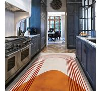 Via Vela Tapis 160x230cm désertiques Machine à Arche Abstraite du Milieu siècle carpette antidérapant Lavable Descente de lit dérapants Fins Salle Manger Grand Couloir Poils Bas en Terre Cuite