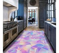 Via Vela Tapis 180x270cm de Zone dégradée carpette à Motif Cristaux Rose Pastel pour Chambre Coucher Descente lit antidérapant Lavable Grande Surface Poil Bas et Pliable Fin résistant aux Taches