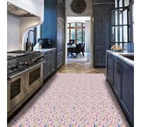 Via Vela Tapis 180x270cm Floraux bohèmes Fleurs Sauvages Roses carpette de Salon Descente lit antidérapants Chambre à Poil Bas Salle d étude Grand Matelas au Sol esthétique botanique décoration