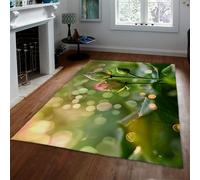 Via Vela Tapis 180x300cm botaniques carpette Bohème Lavable à la Machine Descente de lit antidérapant Fleur Lotus Salon Vert Poil Bas Décoration intérieure Douce en Bouton Rose Water Lily