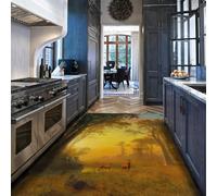 Via Vela Tapis 180x300cm de Style Albert Bierstadt Light in The Forest pour Salon carpette Lavable Classique Peinture à l Huile Paysage Antique Grande Descente lit légère et Fine antidérapante Poil