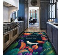 Via Vela Tapis 180x300cm tropicaux carpette fleural de Cuisine Descente lit à Feuilles Faible Poil Anti Taches Salle Manger Fin Pliable Grands Citations inspirantes Couloir Décoration d entrée