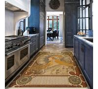 Via Vela Tapis 60x120cm Bohèmes pour Le Salon Chambre carpette Descente de lit Alphonse Mucha Style Victorien Vintage Lavable à la Machine Doux Motif Zodiac Goddess Sol avec antidérapants Salle