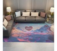 Via Vela Tapis 60x90cm Bleu foncé carpette Naturel Minimaliste Bloom Descente de lit Doux et lavables pour Zone bohème Chambre Sol Moderne décoration intérieure avec Support antidérapant l la