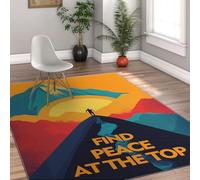 Via Vela Tapis 60x90cm de Motivation carpette couchant Soleil Lavable Descente lit antidérapant Aventure Citation d intérieur pour Bureau Esthétique Bohème Chambre Montagne Fin Salle Jeux