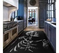 Via Vela Tapis 60x90cm Gothiques Squelette de Cuisine Crâne carpette Faible Poil Descente lit antidérapant Salle à Manger Fin Pliable Grands Graphiques Plaid Couloir Entrée Décoration l intérieur