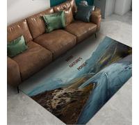 Via Vela Tapis 80x150cm paysagers Salon carpette Mountain River Descente de lit à Poil Bas Anti Taches antidérapant Chambre Fin Pliable Grands Nature Palette Salle Manger Décoration intérieure