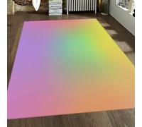 Via Vela Tapis 90x150cm Abstraits Modernes pour Le Salon Chambre carpette en dégradé Descente de lit Pop Art Machine Doux Lavable Arc Ciel esthétique rêve avec antidérapants la Salle à Manger