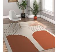 Via Vela Tapis 90x150cm rétro Arche en Terre Cuite carpette Abstraite pour Salon Machine antidérapante Descente de lit Lavable Poil Faible Fin et Pliable résistant aux Taches l entrée Bureau à