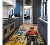 Via Vela Tapis 90x180cm urbains Modernes pour Graffiti Cuisine Style Art Urbain carpette Doux à Motif de rêve Descente lit Poil Bas antidérapants résistants aux Taches Sol antidérapante Une