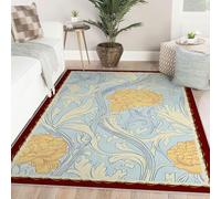 Via Vela Tapis élégants pour Le Salon 180x300cm Lavable en Machine Boho Vintage rétro Grand Floral Art Nouveau Chambre à Coucher Salle Manger Bureau légers Minces antidérapants