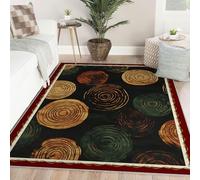 Via Vela Tapis Lavable Multicolore 180x240cm Grands Doux pour Salon Contemporain Abstrait Lignes tourbillonnantes à Motif Chambre Coucher Salle Manger Antidérapant résistant aux Taches sous la