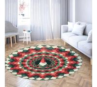 Via Vela Tapis Ronds lavables à la Machine à Illusions d’Optique 3D 200cm Moquette naine antidérapante antidérapante à Poil Bas pour Chambre