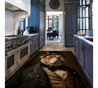 Via Vela Unique Tapis 180x270cm - Thin Lavable carpette Personalized Animals antiderapant Backing Descente de lit for Salon Chambre Cuisine Floor Portrait of a Bulldog Wearing Suit Pattern Bas Poil