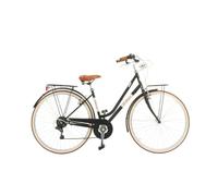 Via Veneto Bazam - Vélo Femme Malagueta Lady 28", Boîte à 6 vitesses, Taille 46, Noir Poudre de Café (Mat), VV619L