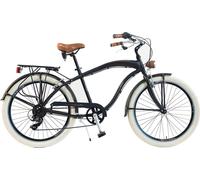 Via Veneto by Canellini - Bici Vélo Citybike Byciclette CTB Homme Vintage Retro Via Veneto American Cruiser Aluminium (Noir)