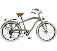 Via Veneto by Canellini - Bici Vélo Citybike Byciclette CTB Homme Vintage Retro Via Veneto American Cruiser Aluminium (Vert Opaque)