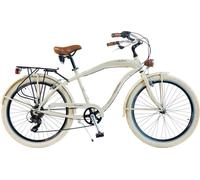 Via Veneto by Canellini - Bici Vélo Citybike Byciclette CTB Homme Vintage Retro Via Veneto American Cruiser Aluminium (Beige)