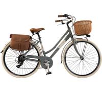 Via Veneto by Canellini vélo de ville femme aluminium avec panier et sac - Gris 46