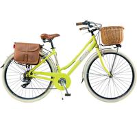 Via Veneto by Canellini vélo de ville femme aluminium avec panier et sac - Jaune 46