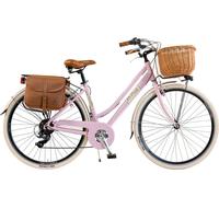 Via Veneto by Canellini vélo de ville femme aluminium avec panier et sac - Rose 46
