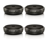 VIABLUE™ Ovni XL Absorbeur pour Haut-Parleur & Hifi Appareils 4er Set Noir 50320