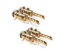 ViaBlue Ts Fiche Banane Tube 24k High-End 2 Paire Banane Version à Visser 30205