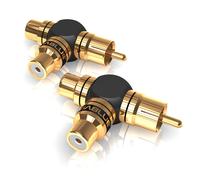 1Paar (2Stk) viablue XS Adaptateur Rca Cinch Rca Y Adaptateur