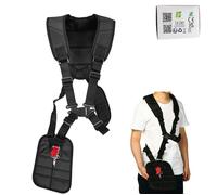 VIABREICO Harnais débroussailleuse - Tondeuse à Harnais Double épaule avec Ceinture de Nylon Durable Adjuestable Harnais pour