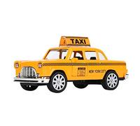 ViaGasaFamido 1:32 Taxi Cab Toy Simulation en Alliage Véhicule Jaune New York City Cab Diecast Modèle pour Filles Girls Kids Furniture Decoration Home Decoration (Taxi Un)