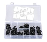 ViaGasaFamido 180pcs Kit D'assortiment D'assortiment en Caoutchouc 8 Tailles Grommets en Caoutchouc 1/4in 5/16in 3/8in7 / 16 Pouces 1/2in5 / 8in 7/8in 1in