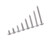 ViaGasaFamido 200pcs Vis à Bois M3 Vis Autotaraudeuses Pan en Acier Inoxydable à Tête Plate Bois Accessoire de Fixation pour (Vis de tapisseurs d'auto-tape de la tête)
