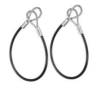ViaGasaFamido 2Pcs Câble en Acier Inoxydable avec Crochets 2 Boucles 20 | Câble de sécurité Léger, Revêtement Anti Rayures, Dragonne D Attache de sécurité pour Bagages Anti Perte ou Attache de