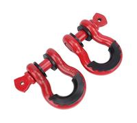 ViaGasaFamido 2pcs D Anneau de Bague Forgée Forgée de Poudre Galvanisée Enrobée Dure pour la Remorque de Treuil Roule de Bobinage de Camion de Camion