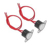 ViaGasaFamido 2pcs KSD301 Thermostat Contrutage de Commande de Température avec du Fil de Réponse à L'épreuve Rapide Interrupteur Thermique 10A 250V Aluminium (120℃)