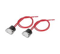 ViaGasaFamido 2pcs KSD301 Thermostat Contrutage de Commande de Température avec du Fil de Réponse à L'épreuve Rapide Interrupteur Thermique 10A 250V Aluminium (80℃)