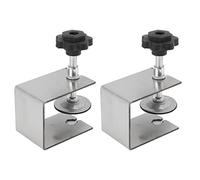 ViaGasaFamido 2pcs Tiroir Fixation Clips Front Panneau Pinces D'installation Pinces D'armoire en Acier Matériel Jig C Pinces pour les Tables de Travail des Bois avec des Coussinets de