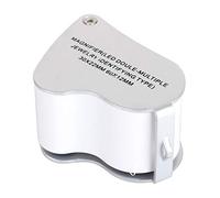 ViaGasaFamido 30x 60x Magnifier Loupe LED Light Bijoux Évaluation de l'outil Optique en Verre Optique, Couverture Métallique Pliante, Conception Portable pour Les Cadeaux, Champ Clair