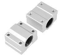 ViaGasaFamido 4 Pièces SCS12UU Bloc Coulissant à Roulement à Billes Linéaire Boîtier en Aluminium de Diamètre Intérieur de 12mm avec Face de Montage Plate pour Outils électriques Alimentaires