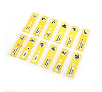 ViaGasaFamido 48 Lames de Microscope Préparées en Plastique, Code Couleur pour une Classification Facile, Comprenant des Spécimens d'animaux et de Plantes pour les étudiants et les Professionnels