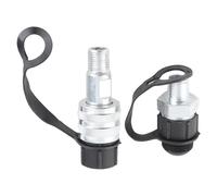 ViaGasaFamido Accouplement Hydraulique à Connexion Rapide, Coupleur de Charge Lourde en Acier plaqué Cr M16x1,5 avec Clapet Anti-retour, pour Tuyau Haute Pression