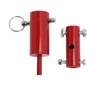 ViaGasaFamido Adaptateur de Forage de Cric de Remorque, Fixation de Tige de Cric en Acier pour Goujon de Poignée de 1 Pouce, Convient aux Remorques de Bétail à Plat avec Revêtement Antirouille