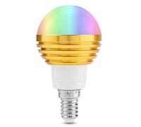 ViaGasaFamido Ampoule Intelligente WiFi, Aluminium doré, 16 Millions de Couleurs, E27 E14 GU10 GU5.3 B22 pour éclairage de Bureau à Domicile (E14)
