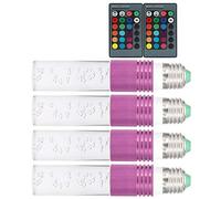 ViaGasaFamido Ampoule LED RVB 3 W, Changement de Couleur avec Télécommande, éclairage Lumineux pour Chambre et Salon (PURPLE)