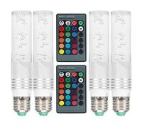 ViaGasaFamido Ampoule LED RVB 3 W, Changement de Couleur avec Télécommande, éclairage Lumineux pour Chambre et Salon (SILVER)