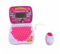 ViaGasaFamido Anglais et Espagnol Bilingual Design Kids Learning Ordinateur Portable Musique Musique Interactive Ordinateur Portable éducatif avec Fonction de Relecture pour Les Premiers (Pink)