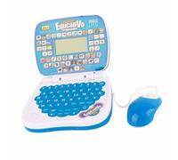 ViaGasaFamido Anglais et Espagnol Bilingual Design Kids Learning Ordinateur Portable Musique Musique Interactive Ordinateur Portable éducatif avec Fonction de Relecture pour Les Premiers (Blue)