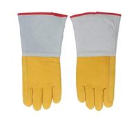 ViaGasaFamido Antigel 35 Cm Résistants au Froid pour la Manipulation de Glace Carbonique à l'azote Liquide, Cuir de Vachette à 3 Couches avec Couche Intermédiaire en éponge Résistante au Froid